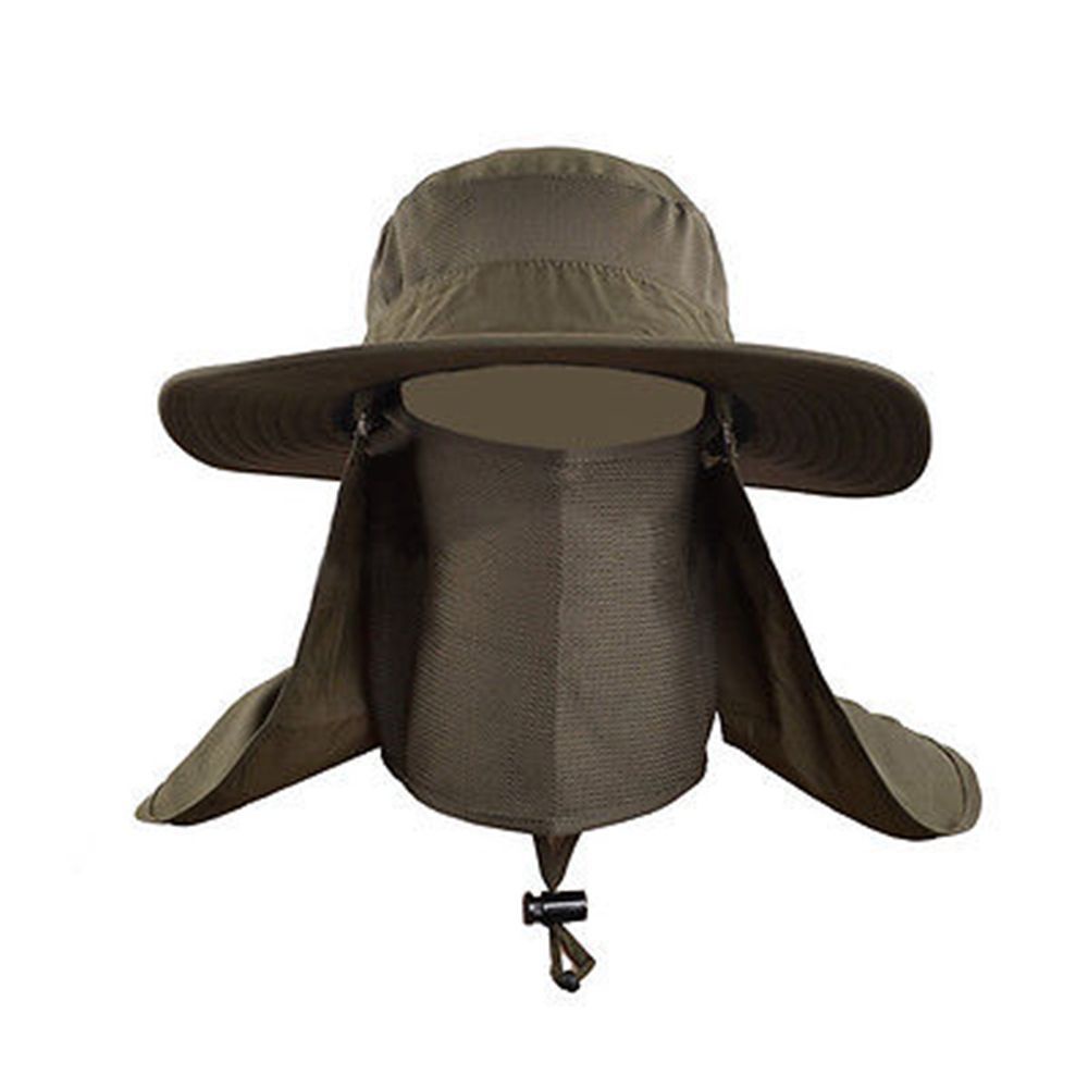 Nón bucket che cổ mặt chống nắng nóng câu cá trượt băng ngoài trời