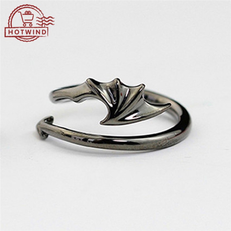 Nhẫn đeo tay kim loại tạo hình cánh độc đáo lãng mạn cho cặp đôi