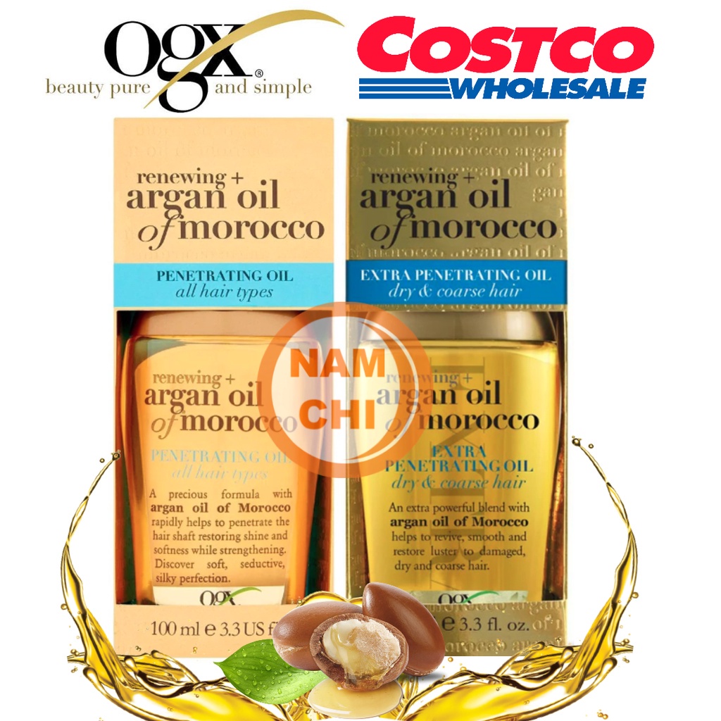TINH DẦU DƯỠNG TÓC OGX Argan Oil Of Morocco 100ml Cho Tóc Suôn Mượt Bóng Khỏe Chuẩn Nếp Salon (CHUẨN USA)