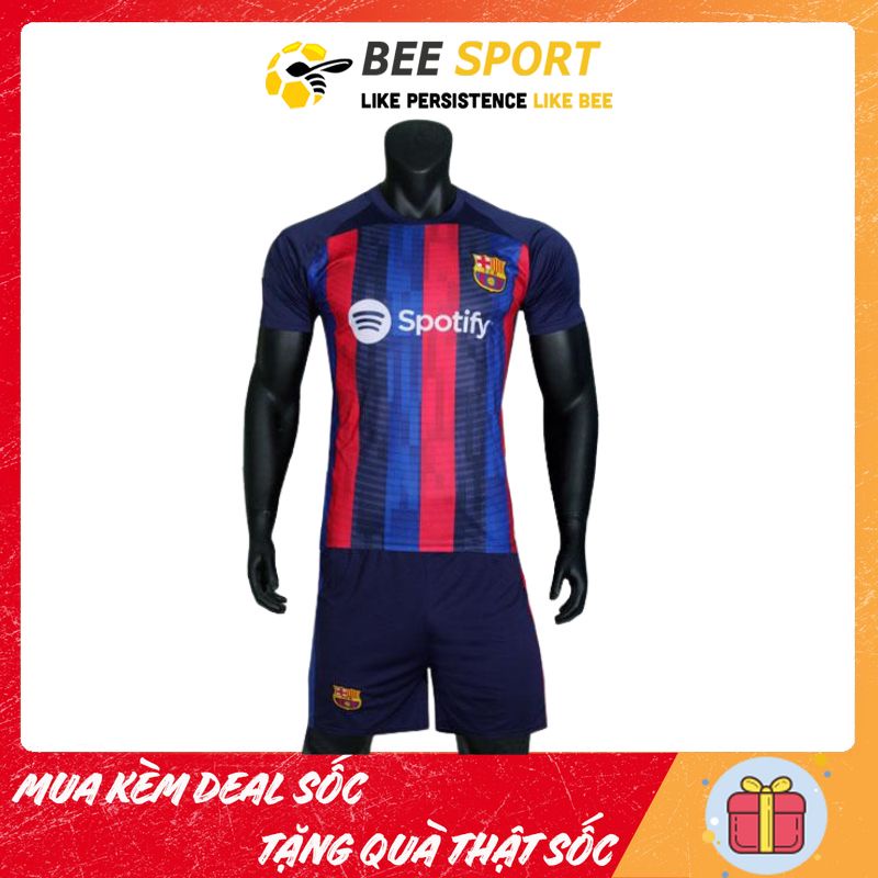 Áo Barca (Câu lạc bộ bóng đá Barcelona) - Áo đá banh thun lạnh cao cấp, thoáng mát, thấm hút, bền màu