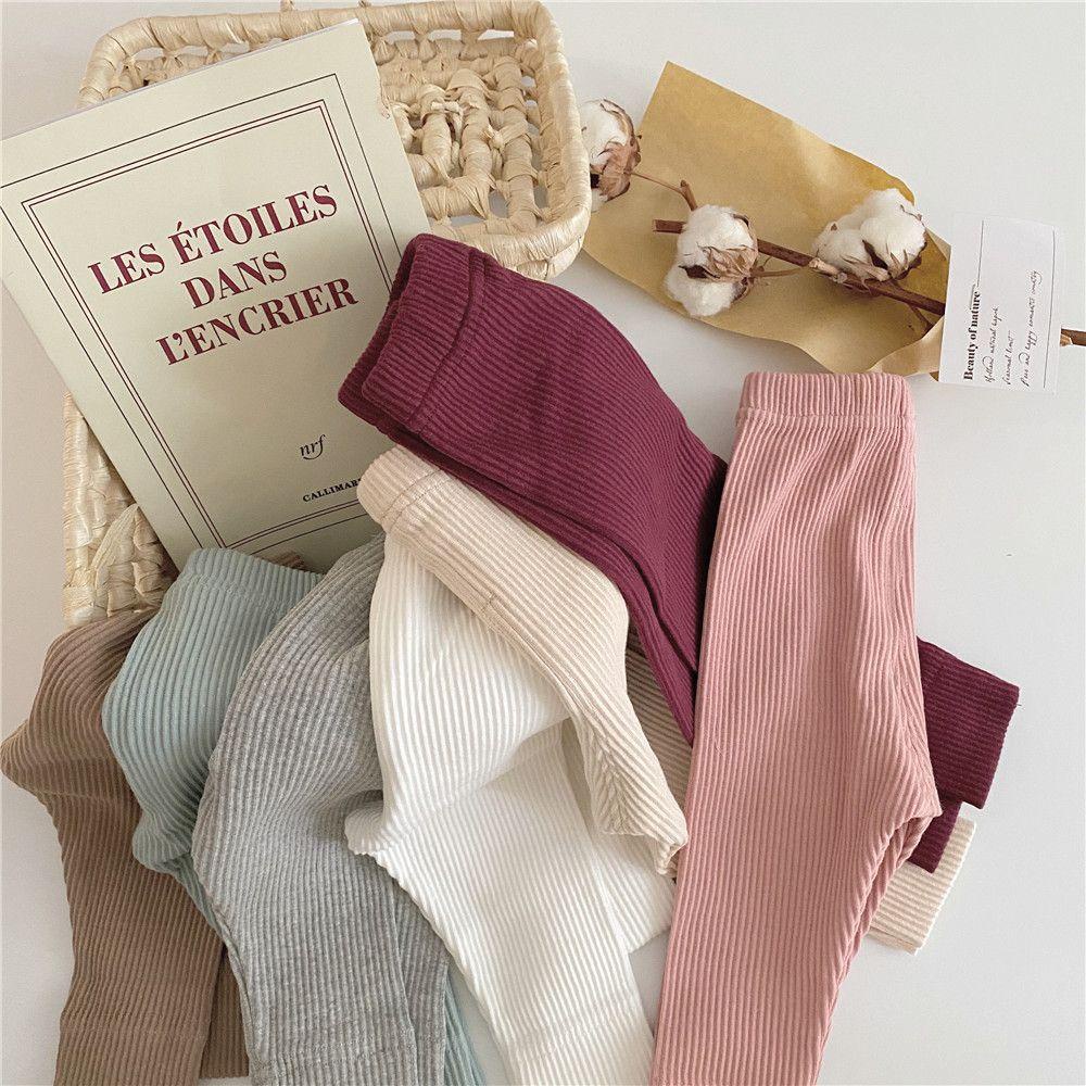 Quần Legging Chất Liệu Cotton Họa Tiết Kẻ Sọc Thời Trang Mùa Thu Cho Bé