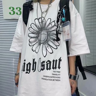 Áo Thun Tay Ngắn In Hình Hoa Hướng Dương Phong Cách Hàn Quốc Size M-3Xl Cho Nam Nữ