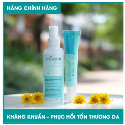 Dizigone Spray & kem Dizigone nano bạc Kháng khuẩn, lành vết thương, tái tạo da, ngăn ngừa sẹo.