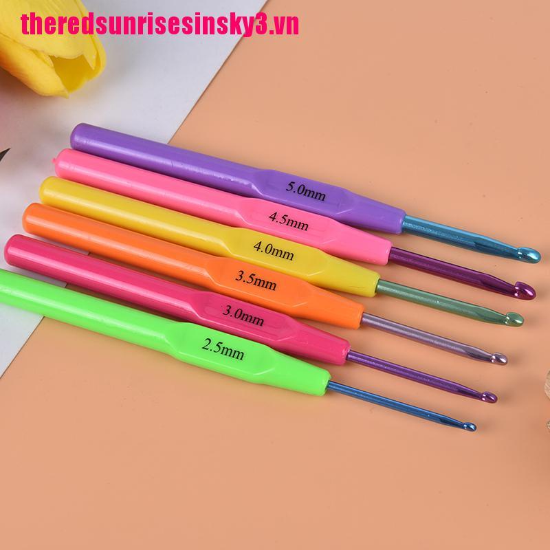 Set 6 kim đan len bằng nhựa và nhôm đa năng