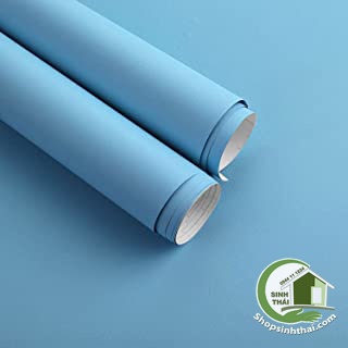 Cuộn giấy dán tường decal màu xanh dương