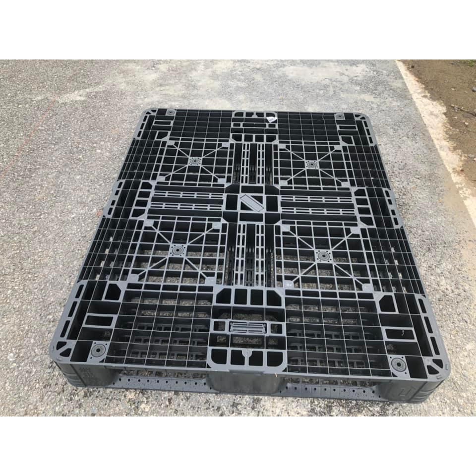 Pallet Nhựa, Pallet 130x110x12cm/ Tải Trọng 1500Kg/ Màu Đen/ Pallet Nhựa 1 Mặt/  MPallet Nhựa Kê Hàng/ Pallet Cũ Giá Rẻ