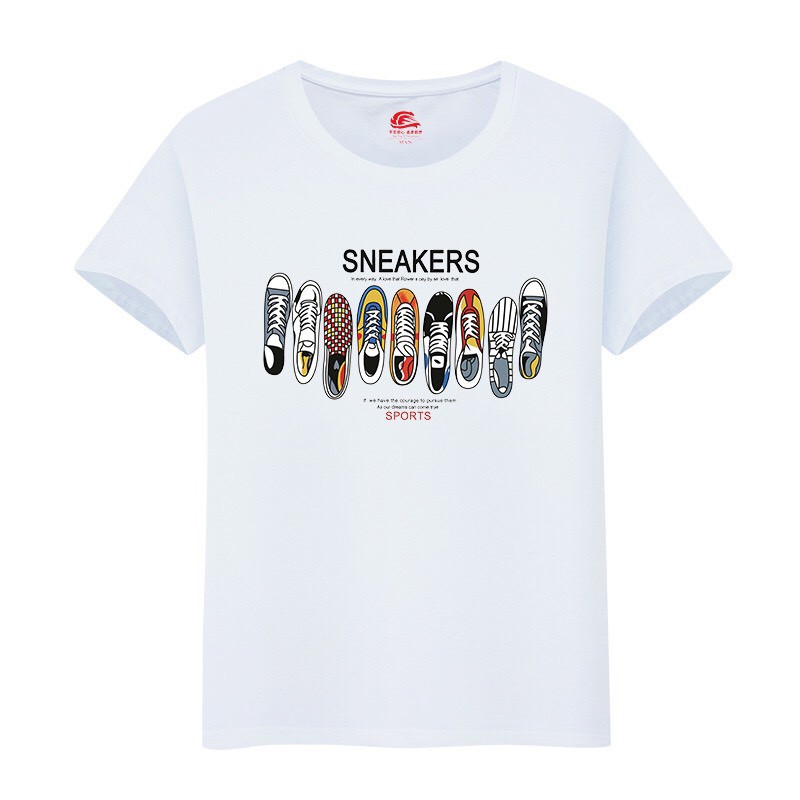 Áo thun tay lỡ KOMBOH phông Unisex nam nữ oversize form rộng SNEAKERS - A17