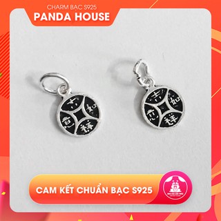Charm bạc s925 hình đồng tiền size 15x9mm - Panda House