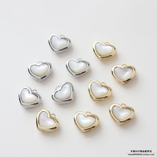 Mặt Dây Chuyền Mạ Vàng 18K Hình Vỏ Sò Thật Trái Tim Đáng Yêu