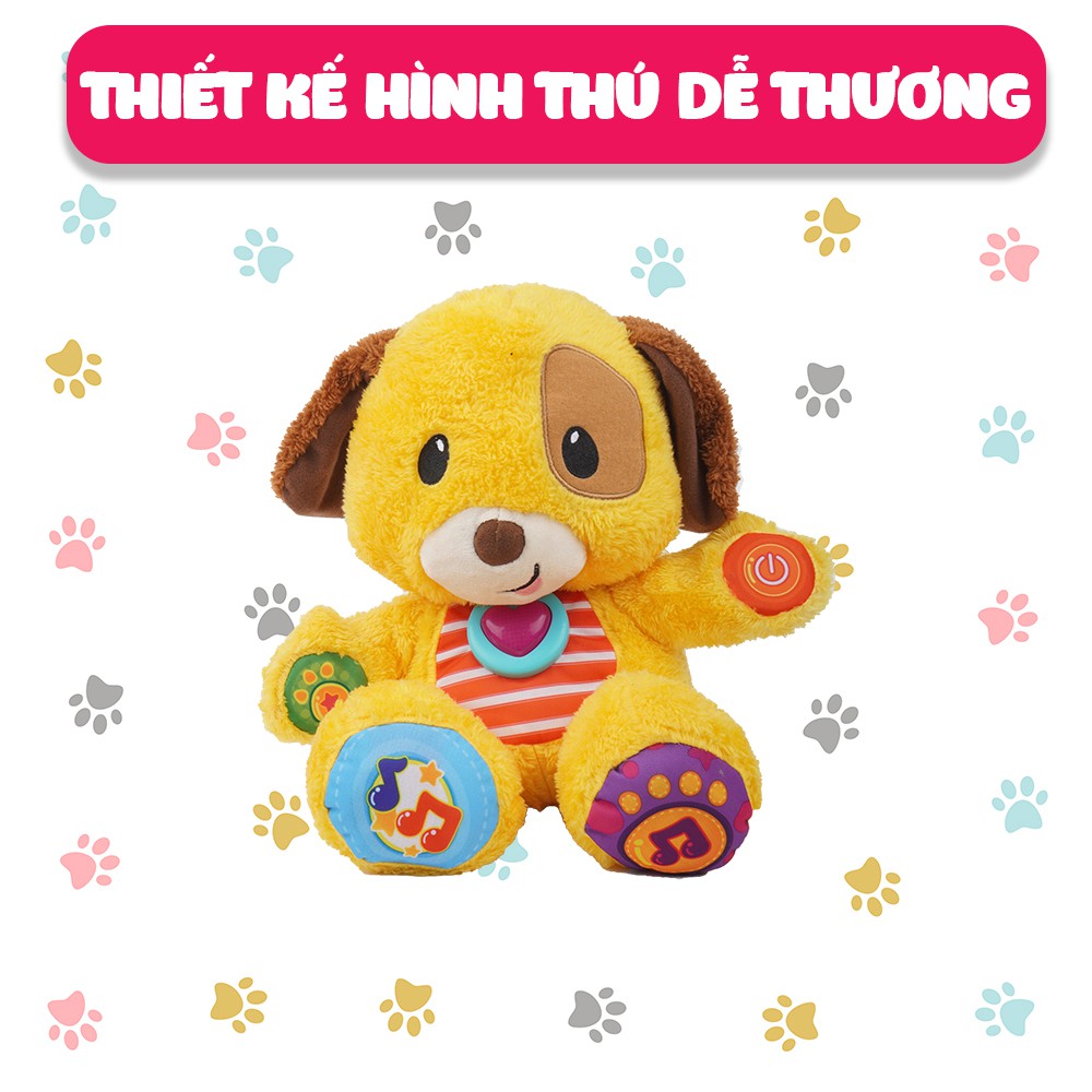 Chú chó Puppy biết hát Winfun 0669 - Đồ chơi thú bông đáng yêu có nhạc,  phát triển giác quan cho bé