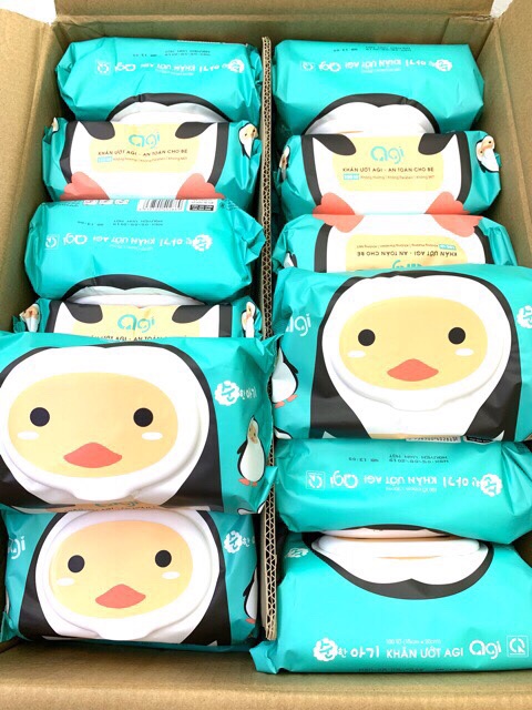 COMBO 10 GÓI KHĂN ƯỚT AGI KHÔNG MÙI 100 TỜ