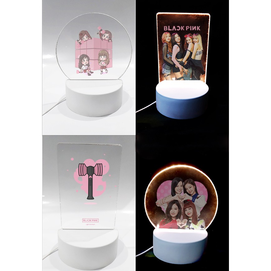 [Mã LIFE10K15 giảm 10K đơn 20K] Đèn Led 3D Blackpink DLI3 Đèn Ngủ 3D Sáng Tạo cute dễ thương