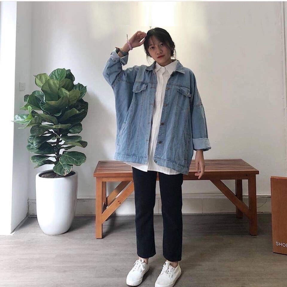 Áo jean nam cao cấp wash rách vải dày,dáng đứng,fom rộng, sịn sò,4 size nhiều màu phù hợp với thời tiết