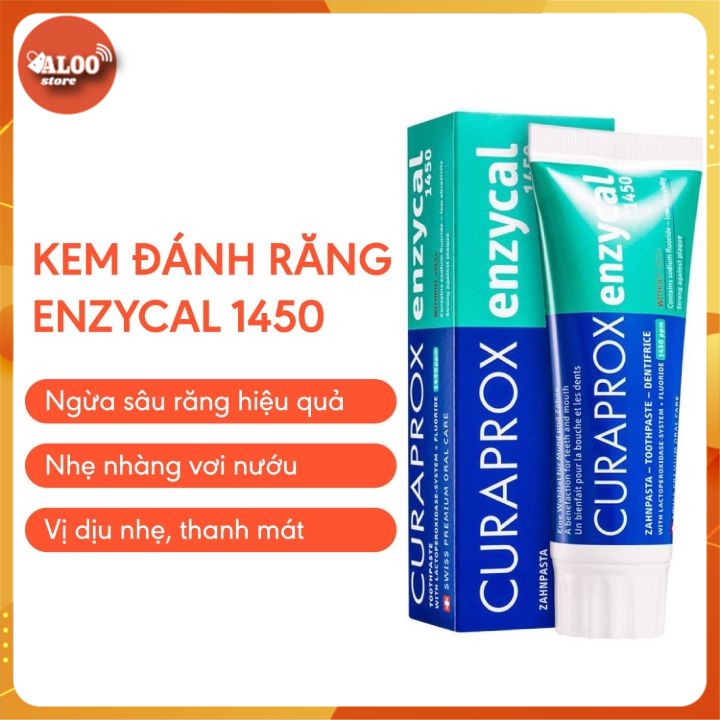 Kem đánh răng ngừa sâu răng Curaprox Enzycal 1450 75ml