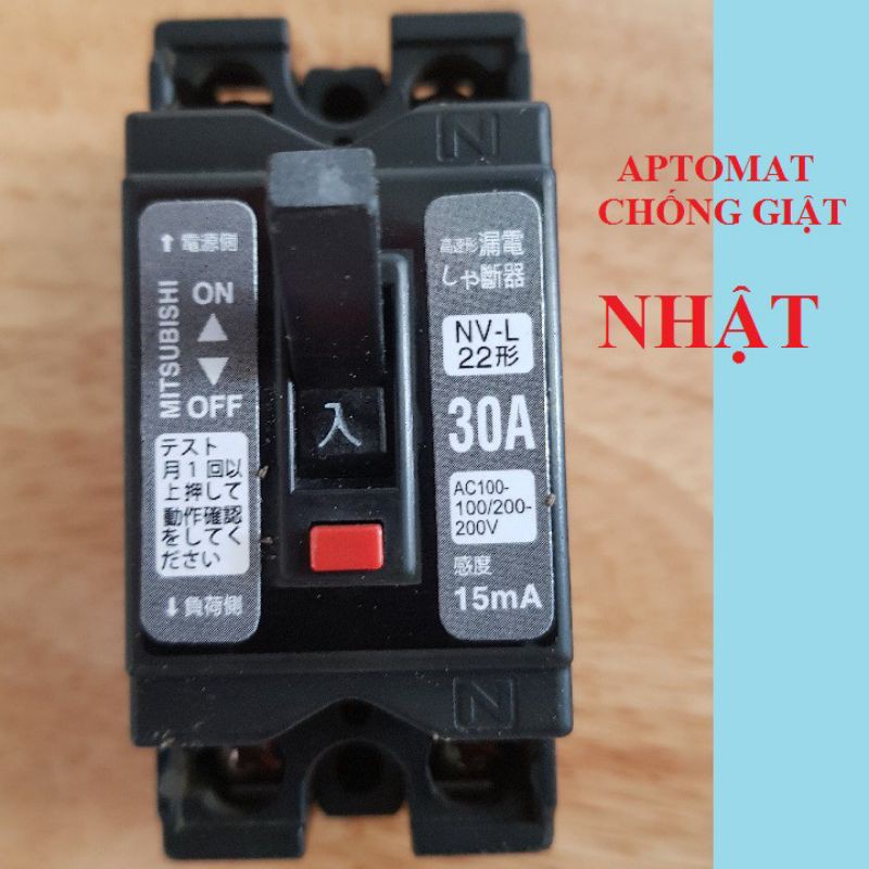 Aptomat chống giật Nhật 30A -15mA hàng đẹp