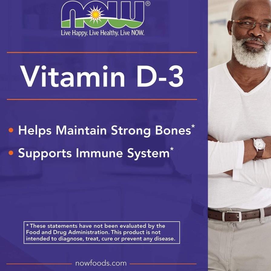 Now Vitamin D3 5000IU Hổ Trợ Xương Khớp Tăng Miễn Dịch