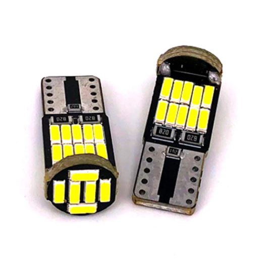 Set 2 bóng đèn T10 Led soi biển số, gắn đèn trần ô tô T10 26smd 4014