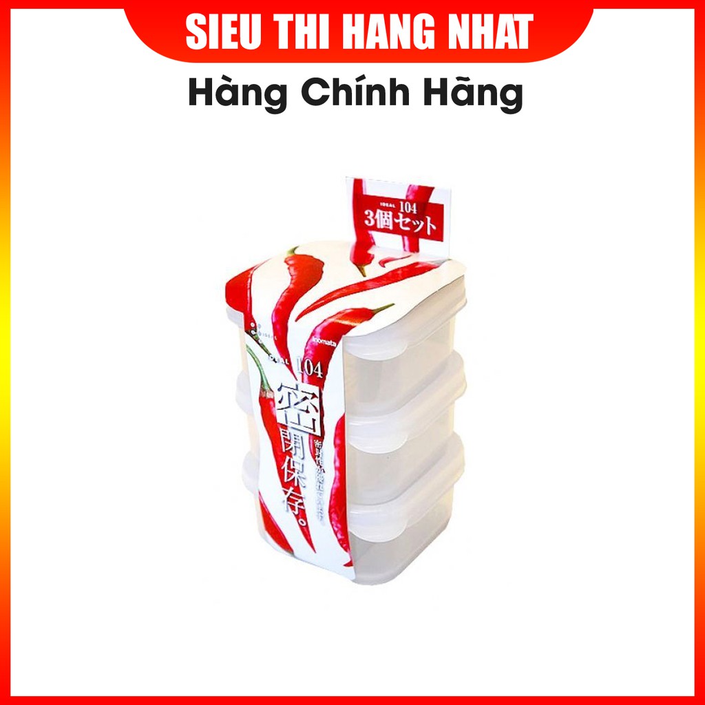 Bộ 3 hộp nhựa vuông 160ml