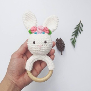 Lục lạc len móc Bunny