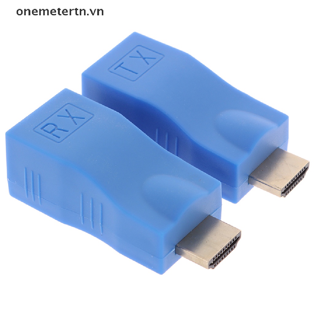 Bộ 2 đầu chuyển đổi mạng LAN Ethernet 1080p hdmi sang rj45 6 cổng lan ethernet màu xanh dương chất lượng