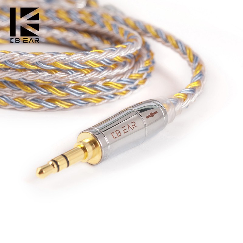 Dây cáp đồng 16 lõi mạ bạc 2.5 / 3.5 / 4.4mm kèm mmcx / 2pin / qdc tfz cho Kz Zs10 Zsn Pro Zsx Blon Bl-03 V90