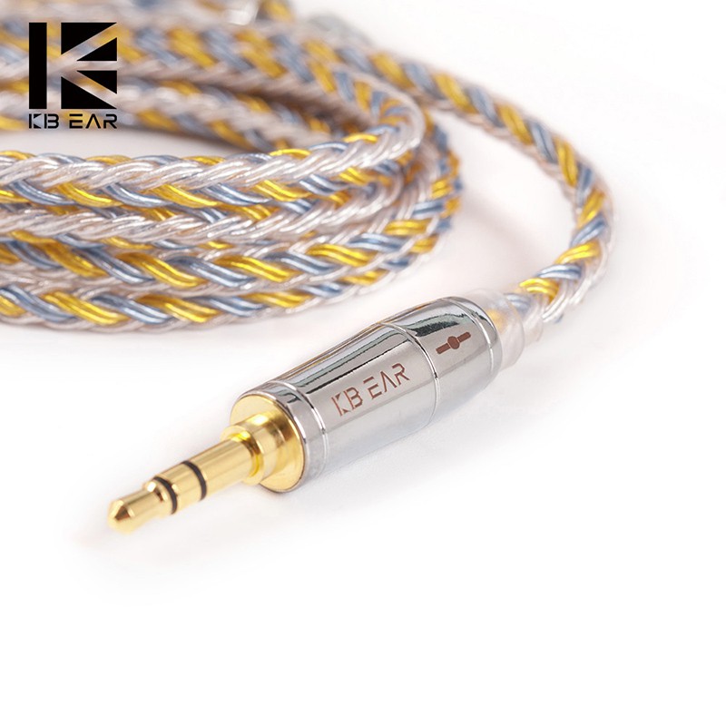 Dây Cáp Đồng 16 Lõi Mạ Bạc 2.5 / 3.5 / 4.4mm Kèm Mmcx / 2pin / Qdc Tfz Cho Kz Zs10 Zsn Pro Zsx Blon Bl-03 V90