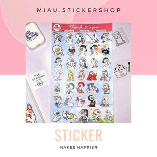 BÌA STICKER NGỖNG NGÁO NGƠ 35 MIẾNG
