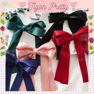 kẹp/cài tóc nơ tiểu thư ruy băng lụa mờ hàn quốc ( nhiều màu)