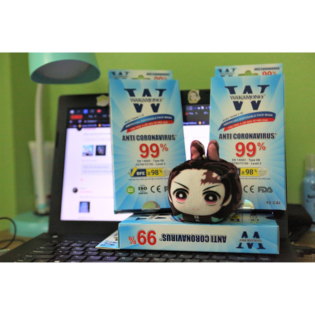 KHẨU TRANG Y TẾ WAKAMONO (4 LỚP, HỘP 10 CÁI) - TIÊU CHUẨN EU, MỸ | BigBuy360 - bigbuy360.vn