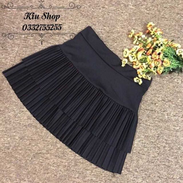 Chân váy 2 tầng dập ly có quần trong - Chân váy ngắn xếp ly QC sang chảnh | BigBuy360 - bigbuy360.vn