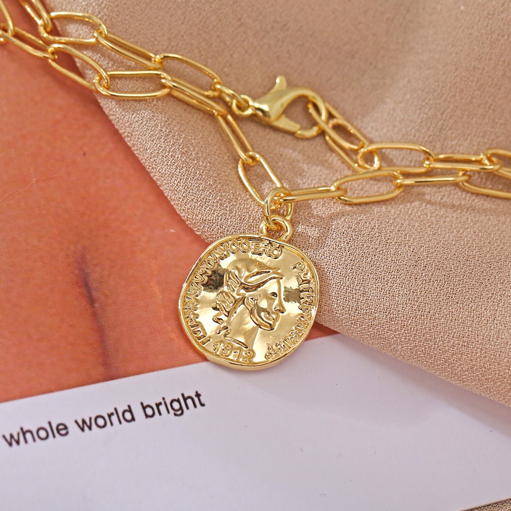 Vòng Tay Kim Loại Mặt Hình Chân Dung Cho Nữ