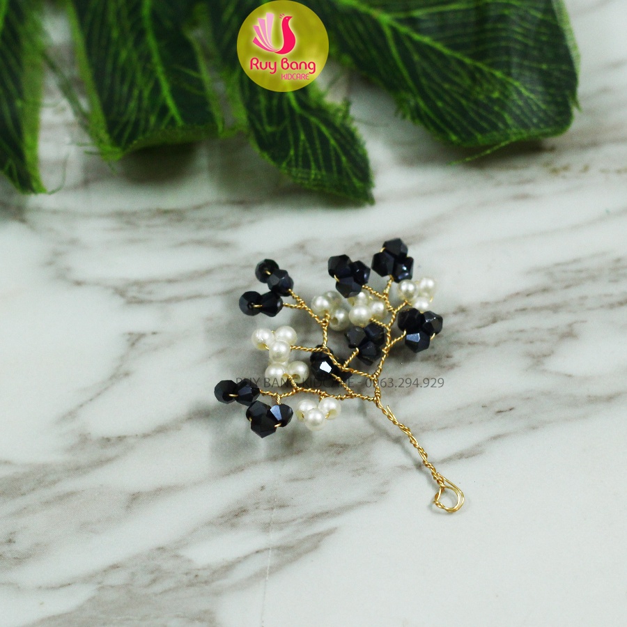 Cành pha lê pha hạt trai cao cấp PK2201