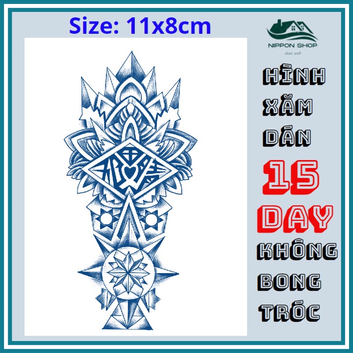 Hình Xăm Dán 15 Ngày Không Phai 11 x 18 cm Mẫu 492