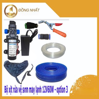 [XÃ KHO]Bộ xịt rửa xe vệ sinh máy lạnh 12V 60W Option 3