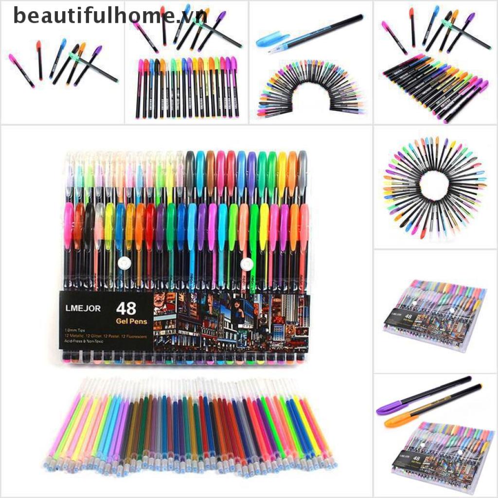 Set 48 cây bút mực gel neon nhiều màu sắc