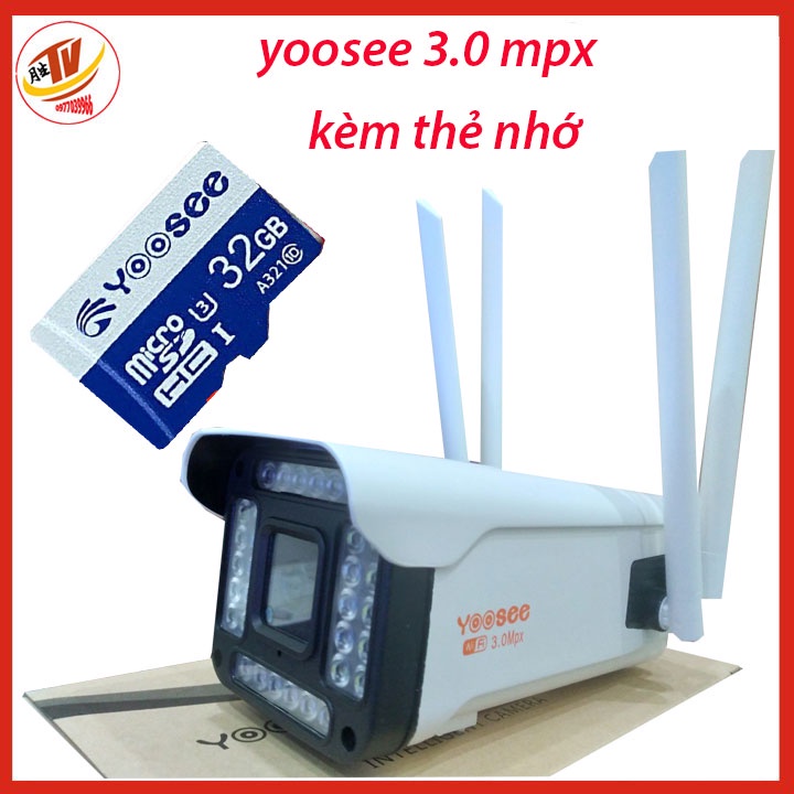 [kèm thẻ 32gb 64gb] Camera YooSee W26S  4 râu 3.0Ngoài Trời Siêu Nét 2.0mpx 1080P | BigBuy360 - bigbuy360.vn