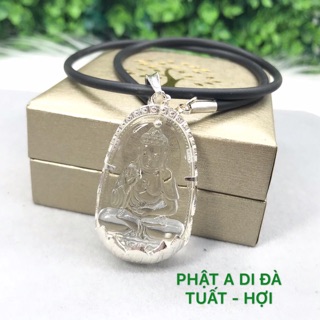 Dây chuyền da size nhỏ khoá bạc