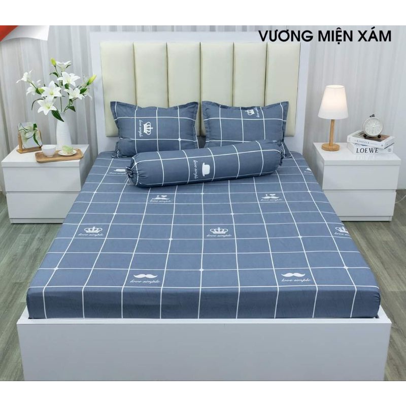 Sét 3 món ga và 2 gối Poly Cotton