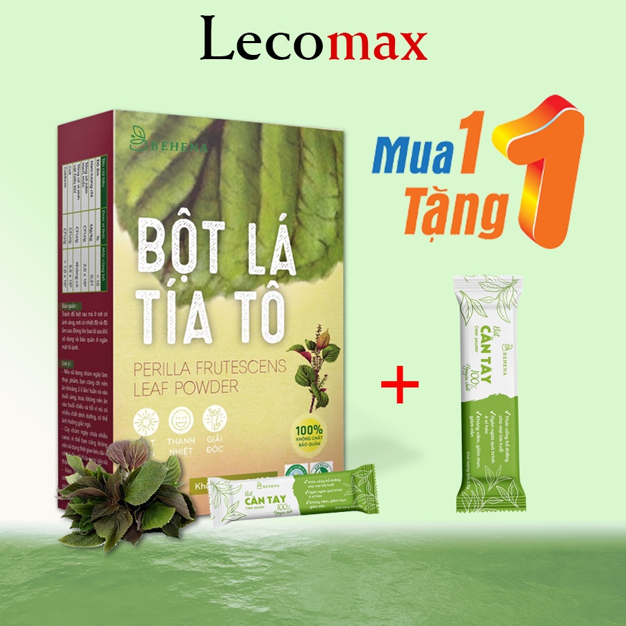 Bột tía tô behena nguyên chất sấy lạnh đắp mặt pha uống hữu cơ Lecomax LMB13