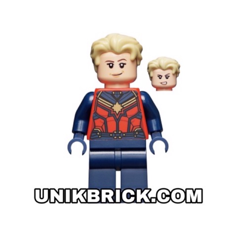 Lego UNIK BRICK Marvel Captain Marvel Dark Blue Hands Đội trưởng Marvel chính hãng (như hình).