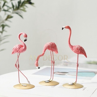 Tượng Hồng hạc Flamingo nữ tính sáng tạo decor trang trí phòng ngủ, phòng khách, quà cưới sang trọng - AM Decor