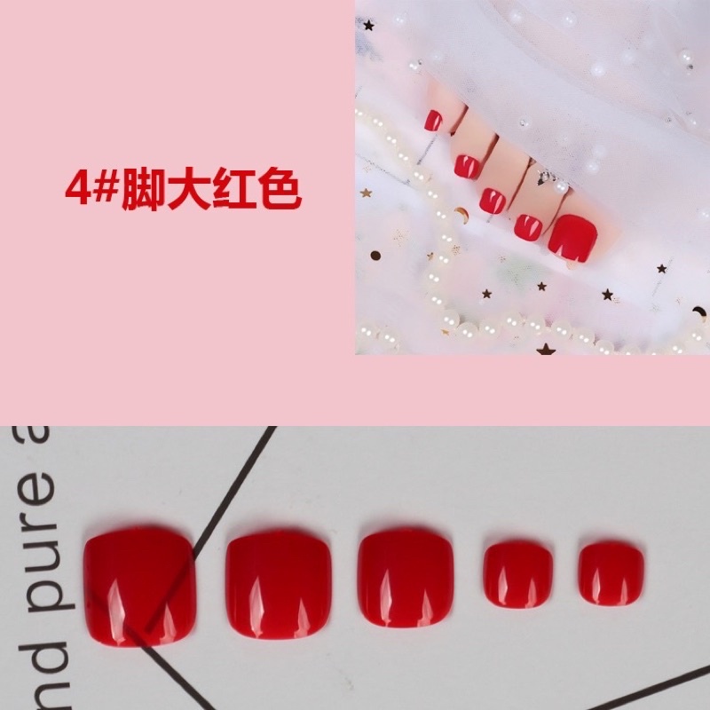 Bộ 24 móng chân giả trơn xinh sắn