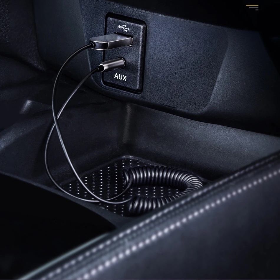 Cổng chuyển âm thanh AUX Bluetooth WiWU YP04 cho xe ô tô, giúp kết nối điện thoại với loa, nghe nhạc và đàm thoại