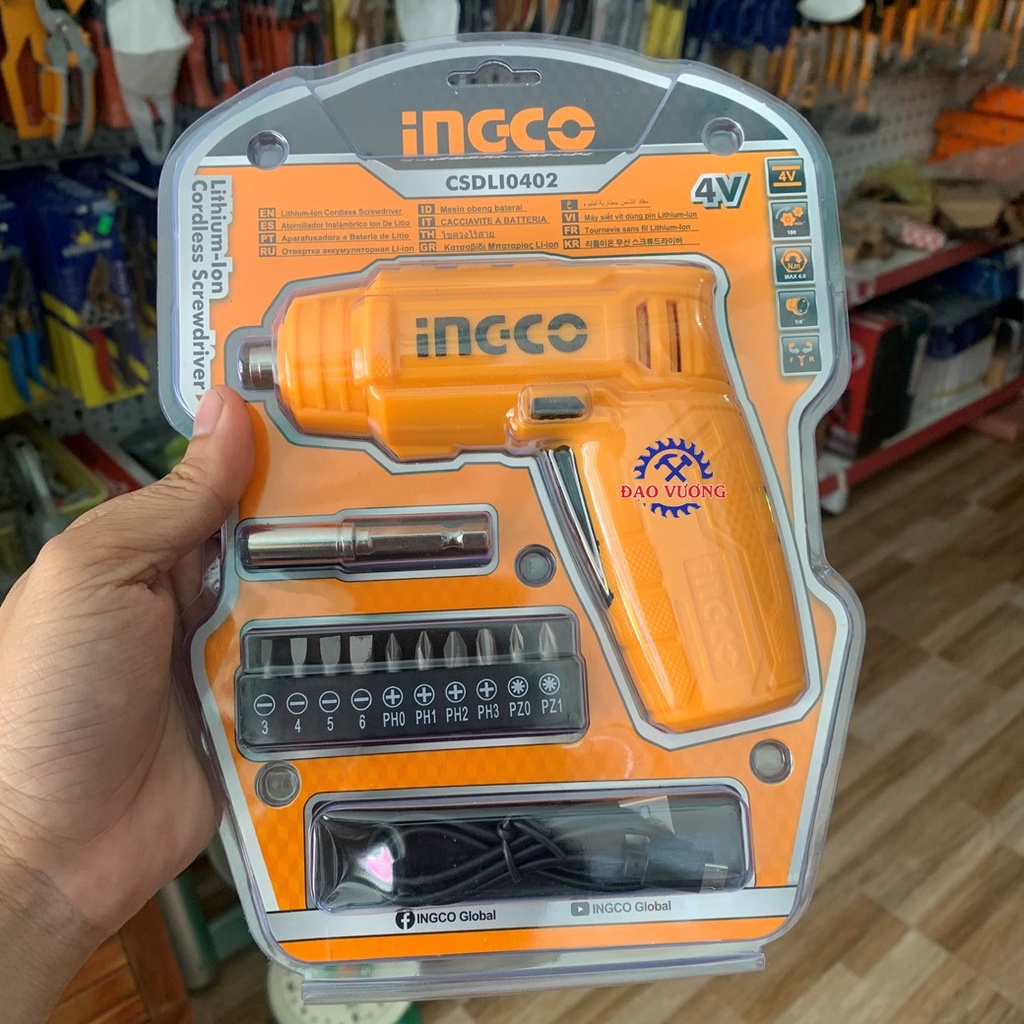 4V Máy bắt vít 1/4" dùng pin Ingco CSDLI0402