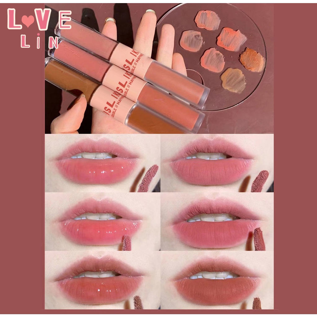 Son Môi Hai Đầu Màu Đỏ Lì Ánh Kim Với Chất Son Nước Nhẹ Như Nước Giá Rẻ Cho Nữ