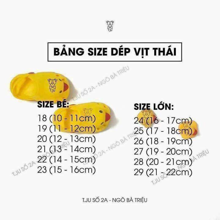 HCM- DÉP VỊT THÁI LAN SIZE 18-29