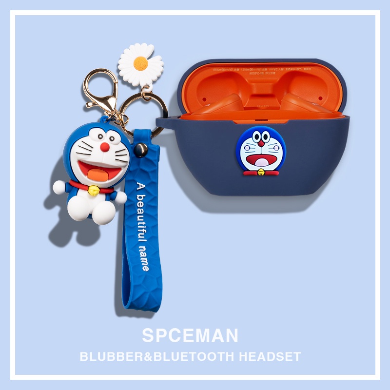 Sony WF-SP800N Case Cartoon Metal Magic Wand Cute Snoopy Pikachu Doll Keychain Pendant Silicone Soft Shell Sony WF-SP800N Bluetooth Headset Case Protective Cover Marvel Spiderman Thor Pendant Sony WF-SP800N Cover