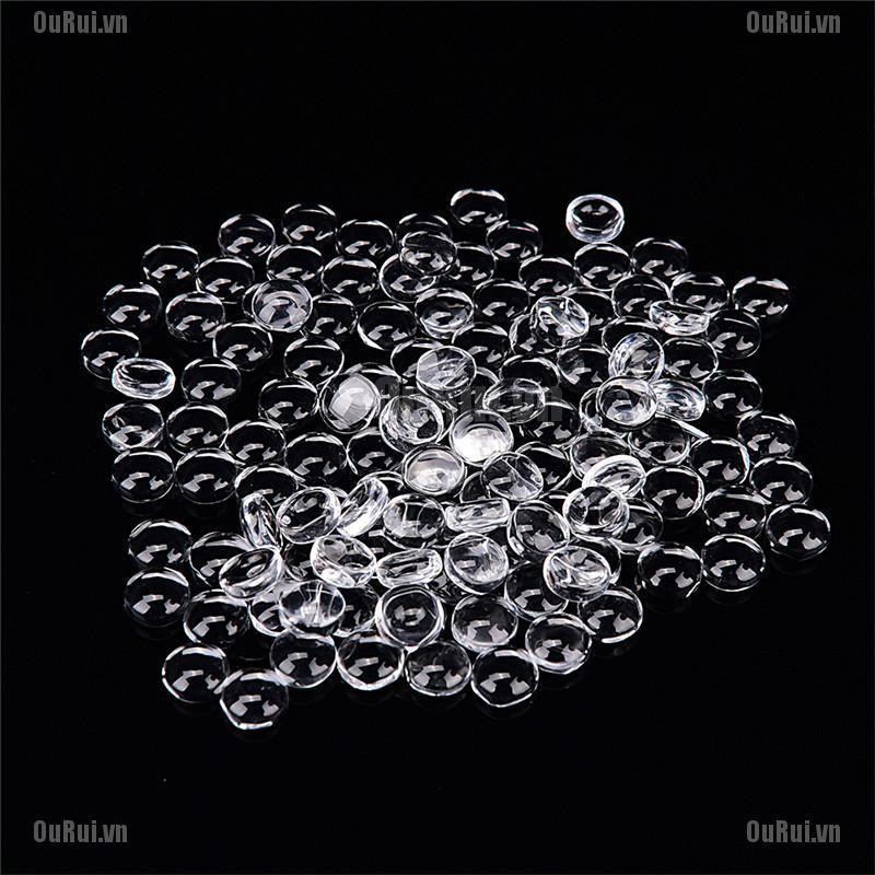 Bộ 100 Hạt Xỏ Trong Suốt Kích Thước 6mm Dùng Làm Trang Sức