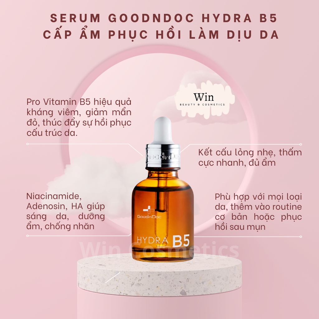 Serum tinh chất dưỡng da Goodndoc Hydra B5 Serum C phục hồi da dưỡng ẩm