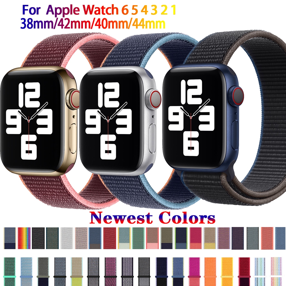 strap for apple watch 7 45mm 41mm 44mm 40mm 42mm 38mm sport nylon loop band for iwatch series 7 6 se 5 4 3 2 1